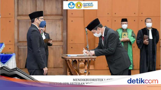  Rektor Baru UPNV Yogyakarta Dilantik, Nadiem Beri Pesan Ini