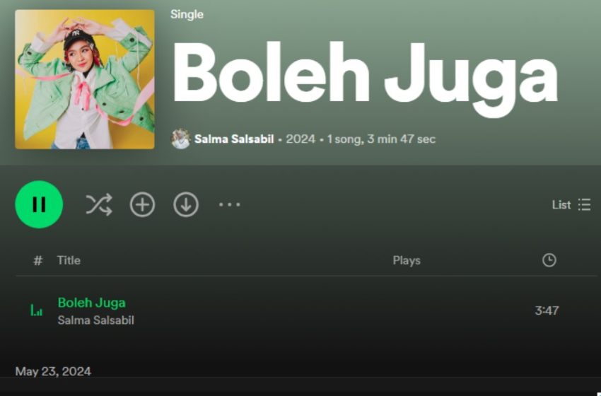  Salma Salsabi Rilis Single #BolehJugaSalmaSalsabil
